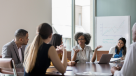 room of people around a table